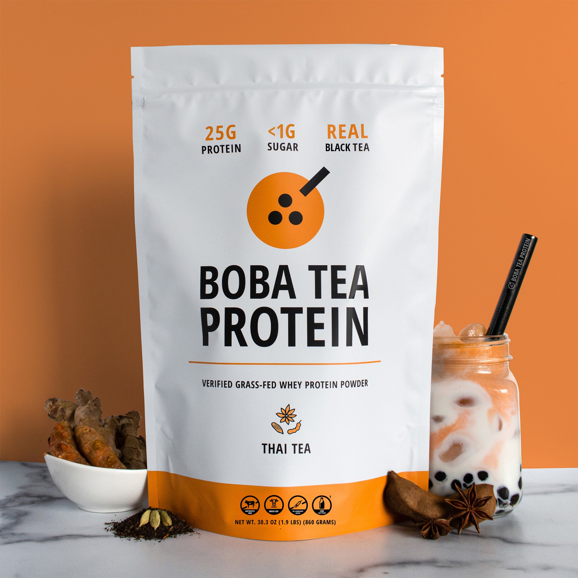 Boba Tea Protein - Thai Tea Protein Powder